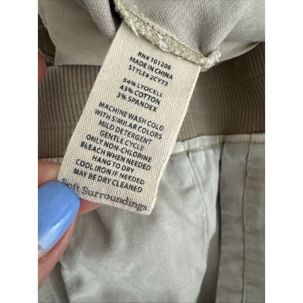 Soft Surroundings Stretch Pull-on Straight Leg Pants Khaki - S/M - Picture 11 of 11